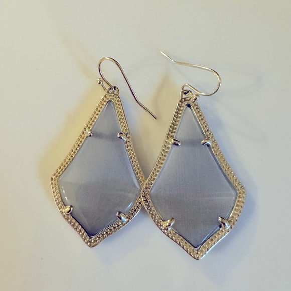 Kendra Scott Alexandra Slate Gold Earrings EUC - Picture 2 of 2